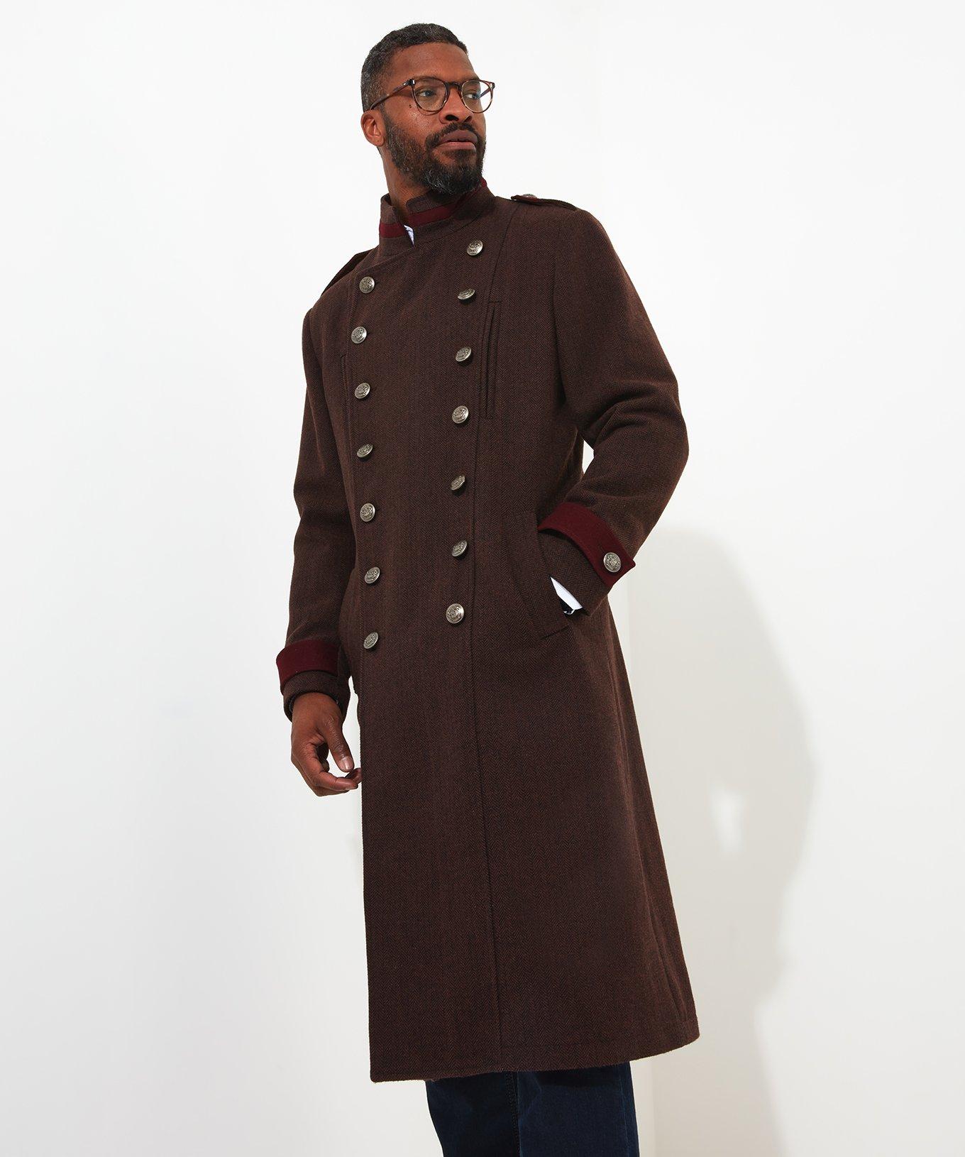 Military trench shop coat mens